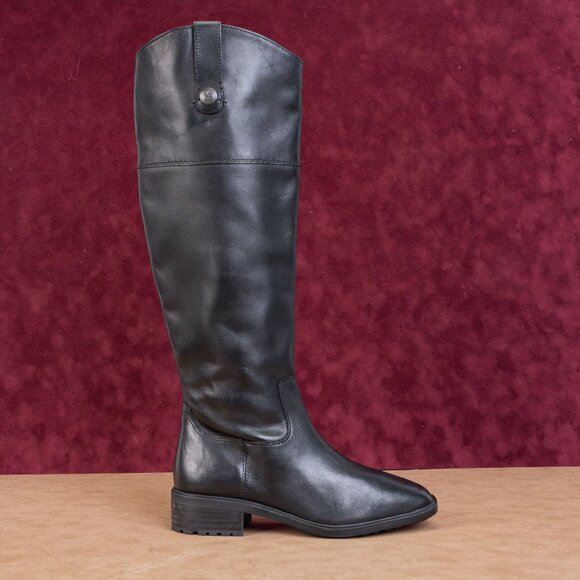 Sam Edelman Wmn Drina Black Leather Fashion Equestrian Riding Knee Boots sz 6.5 - Picture 4 of 10